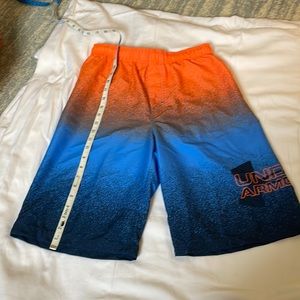 Blue and orange swim trunks YXL under armour